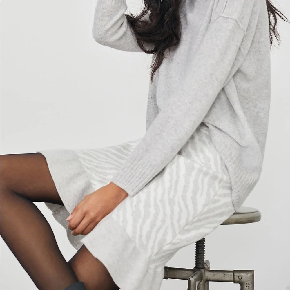 ANTHROPOLOGIE DOLAN LEFT‎ COAST ZEBRA RUFFLED KNIT SKIRT